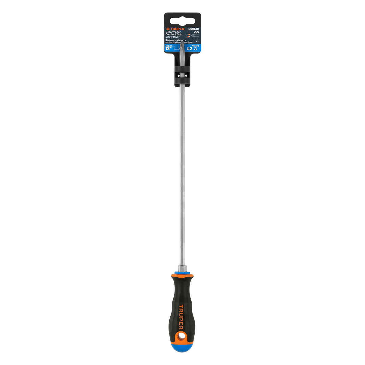 Desarmador de cruz 1/4' x 12' mango Comfort Grip, TRUPER — foto oficial 2