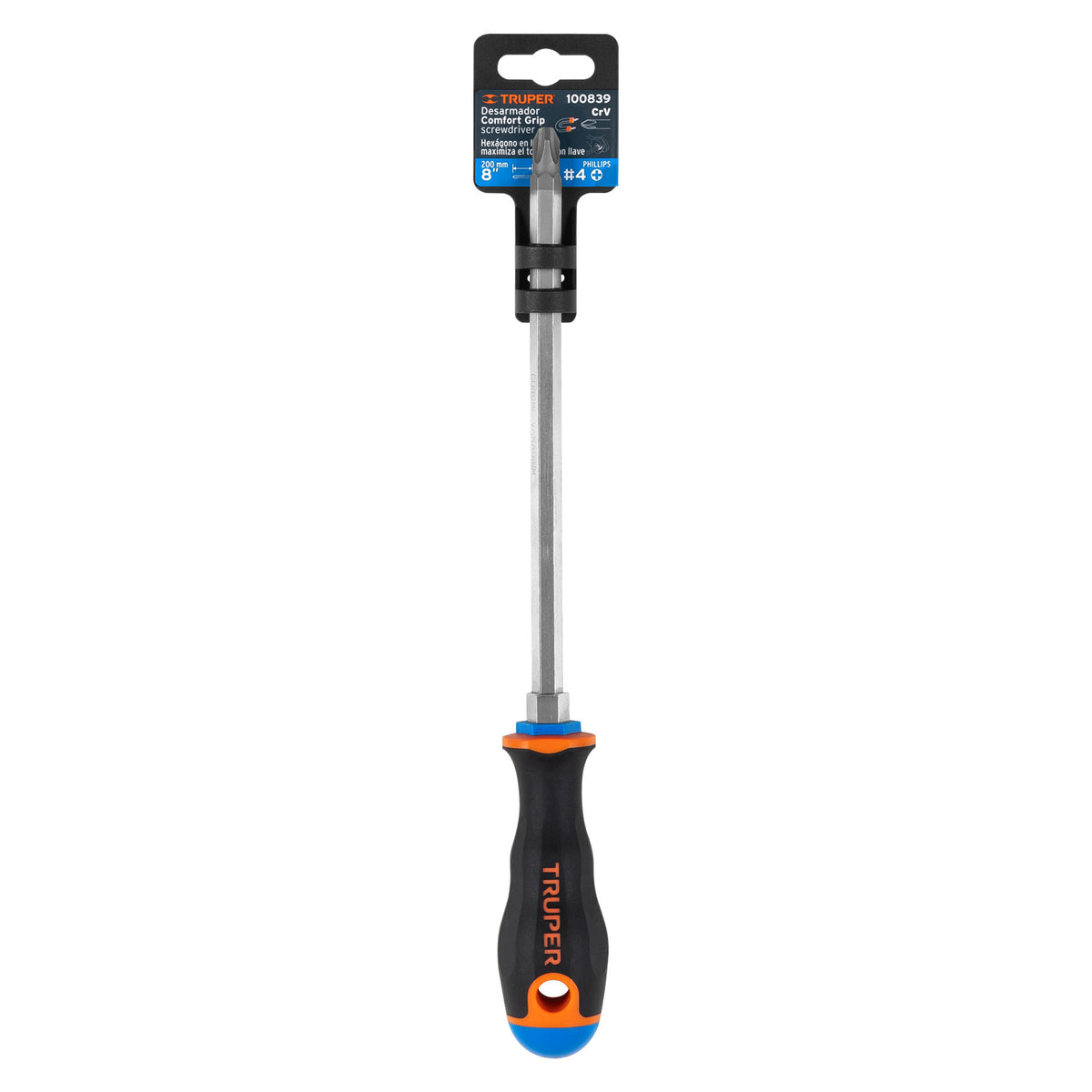 Desarmador de cruz 3/8' x 8' mango Comfort Grip, TRUPER — foto oficial 2