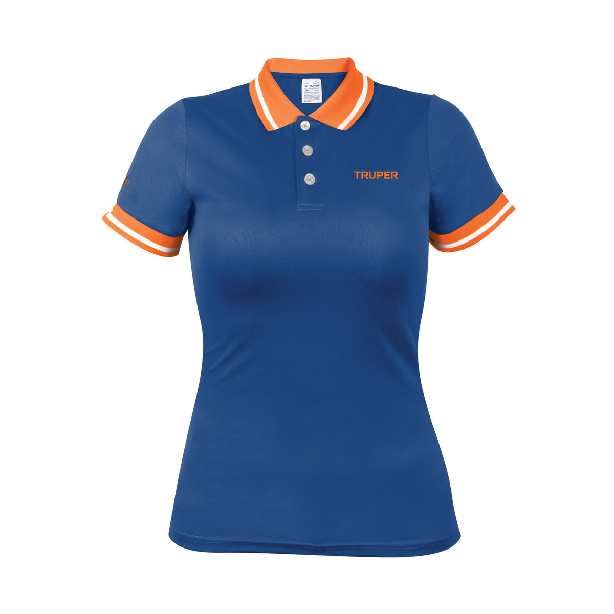 Playera polo performance para mujer azul CH, TRUPER — foto oficial 1