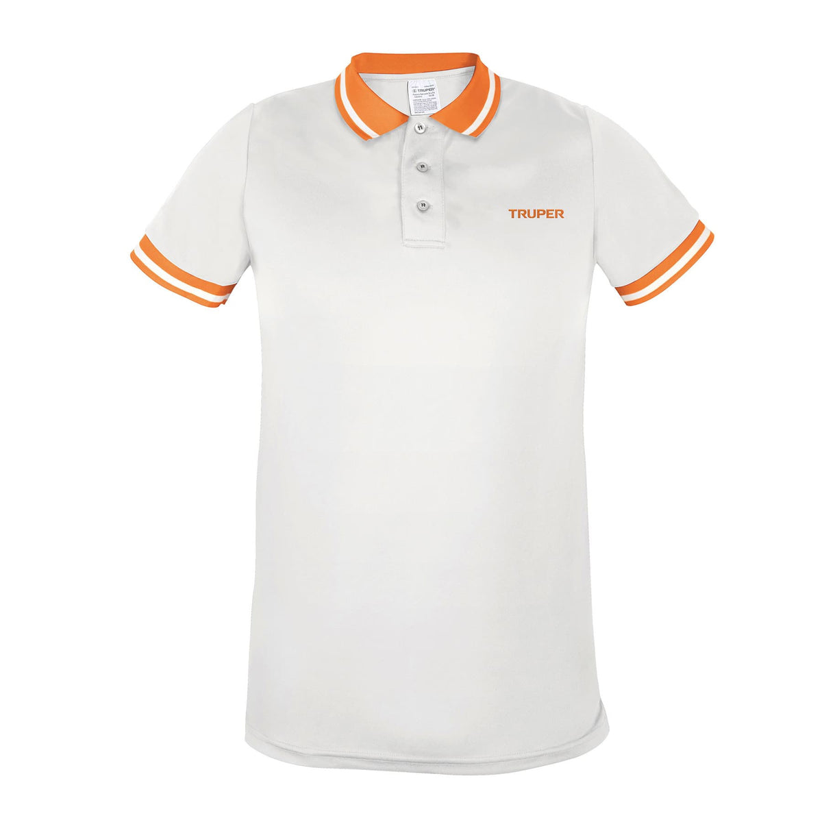 Playera polo performance para hombre blanca EEG, TRUPER — foto oficial 1