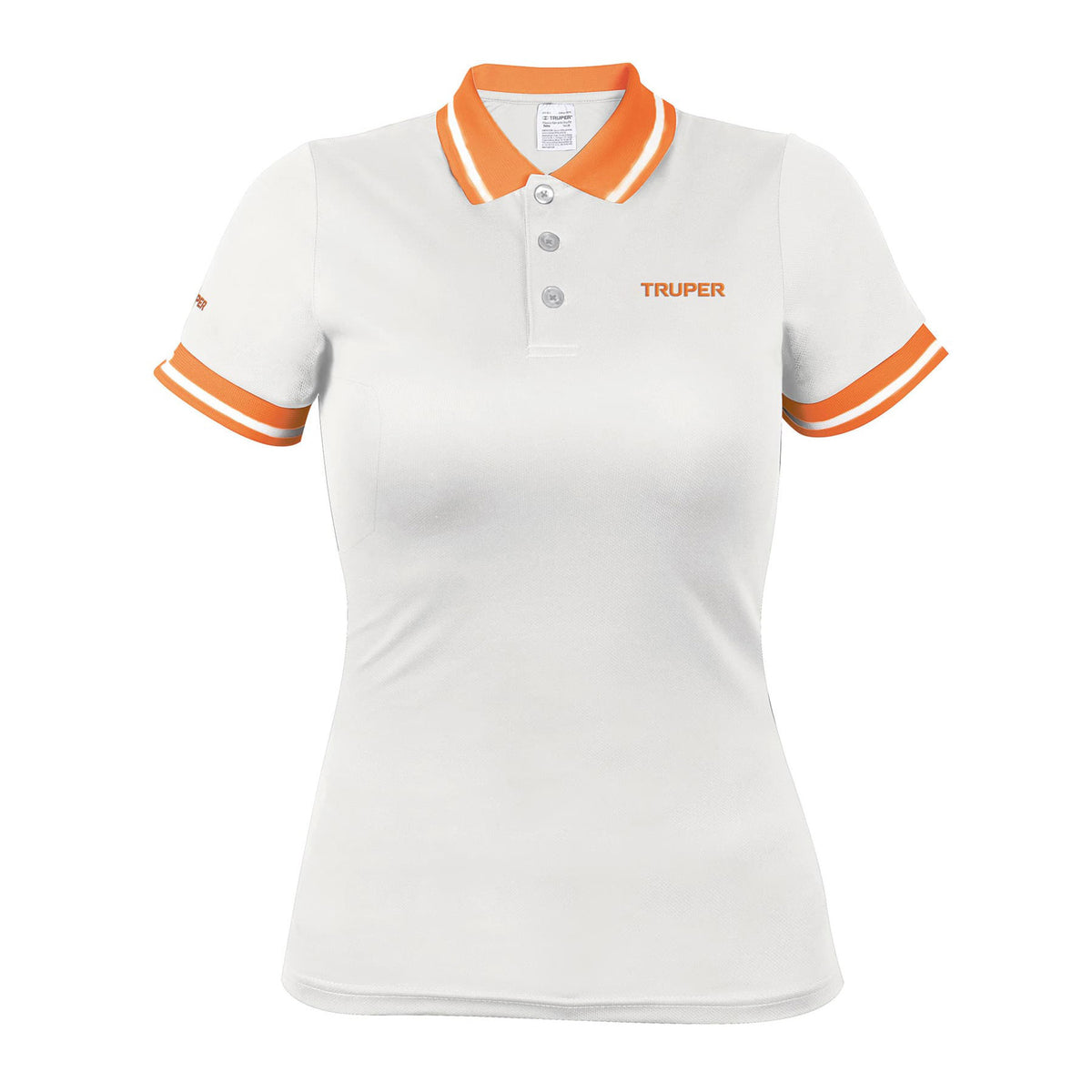 Playera polo performance para mujer blanca CH, TRUPER — foto oficial 1