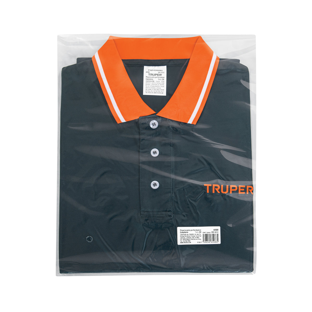 Playera polo performance para hombre gris CH TRUPER — foto oficial 2