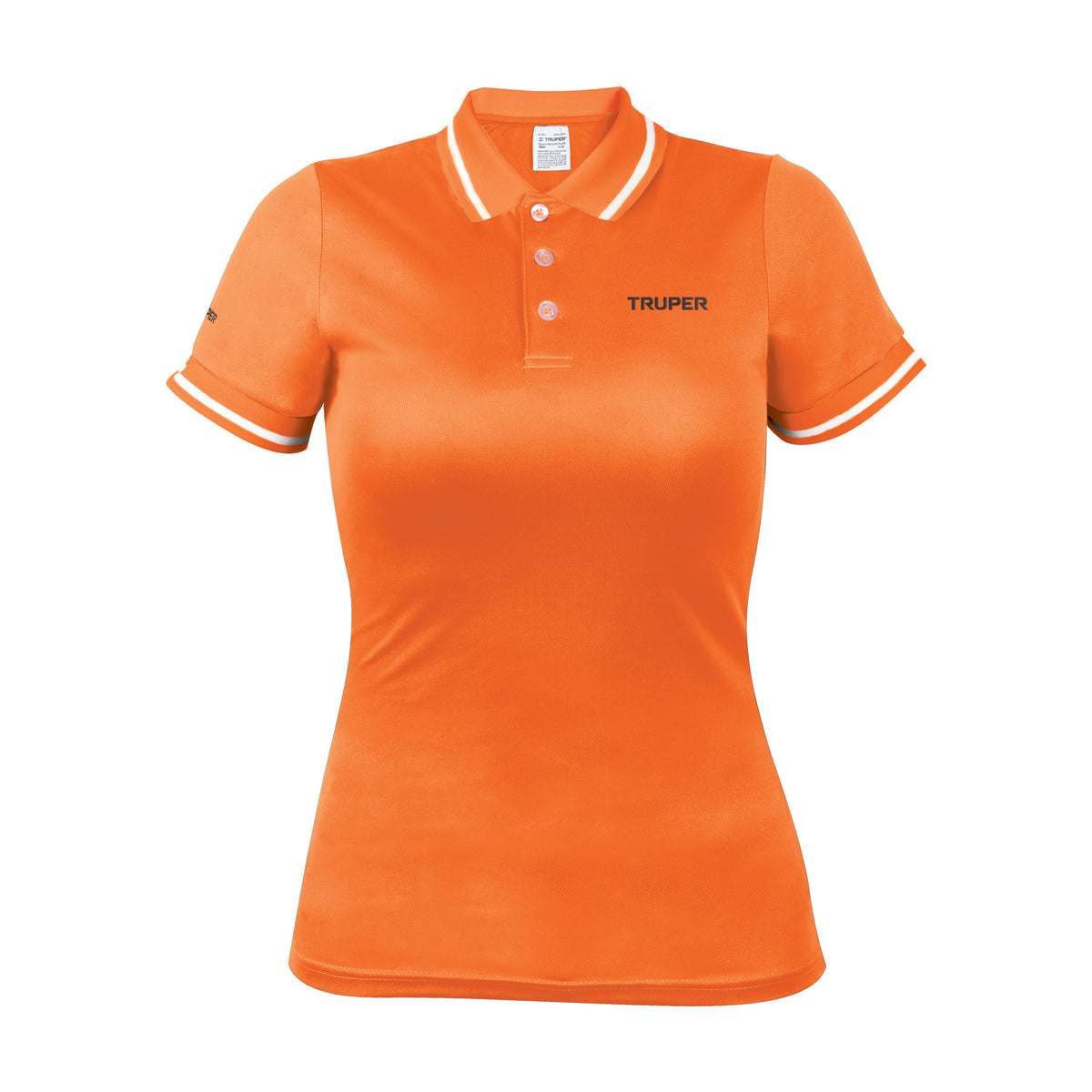 Playera polo performance para mujer naranja CH, TRUPER — foto oficial 1