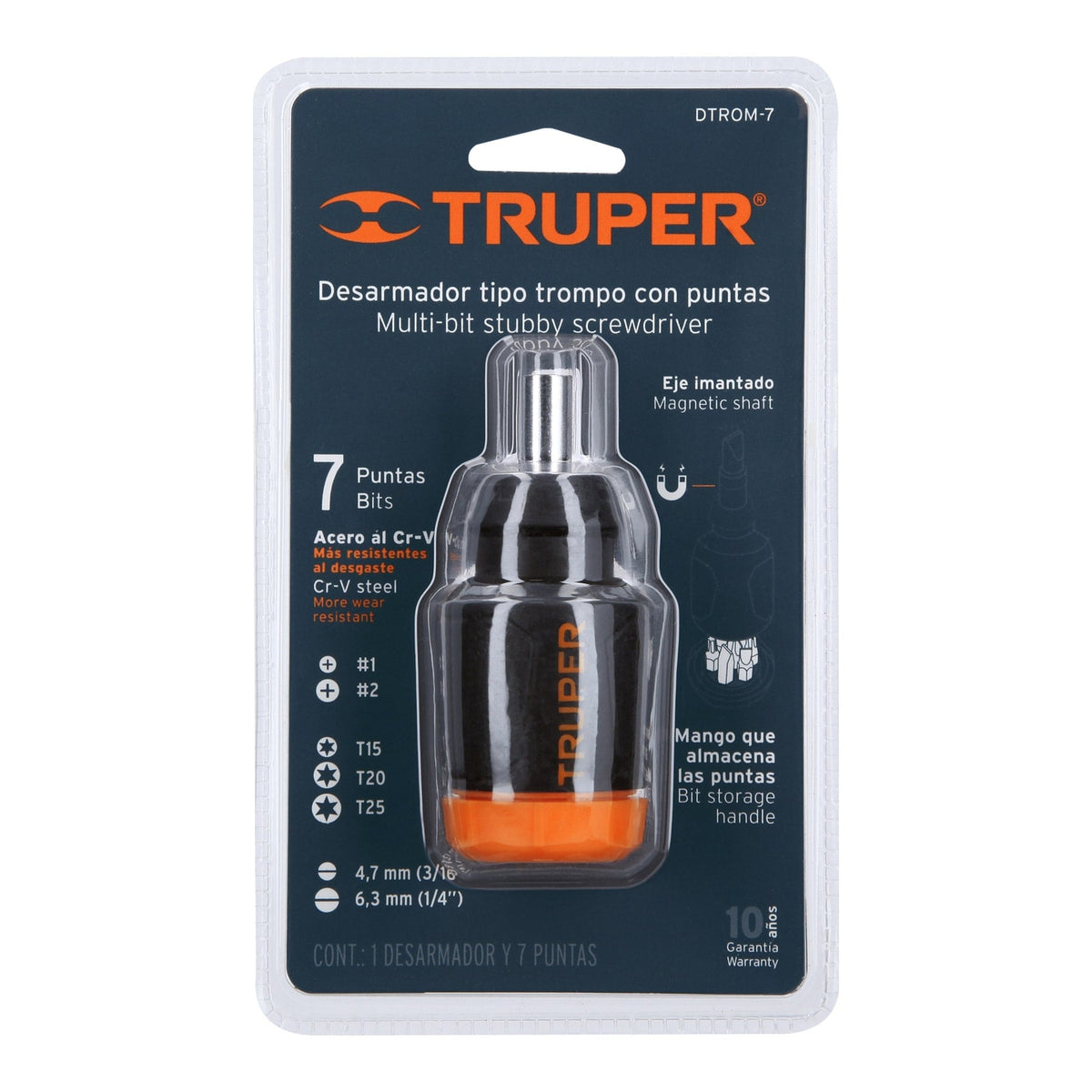Desarmador tipo trompo con 7 puntas, TRUPER — foto oficial 2