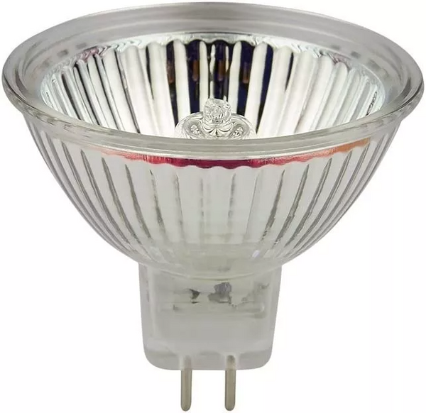 Foco MR16 de 50W Halogeno en calido 12v.