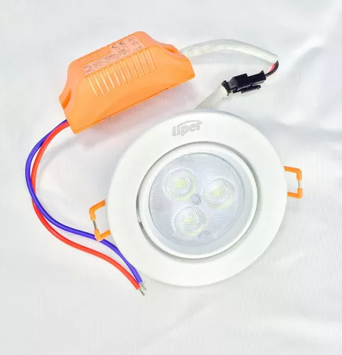 Spot Techo Base Empotrable Dirigible LED Bote Blanco Frío 3W 100-240V 320LM 65K