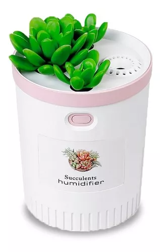 Humidificador Difusor Aromaterapia Suculenta Usb Azul-Blanco 2.2W