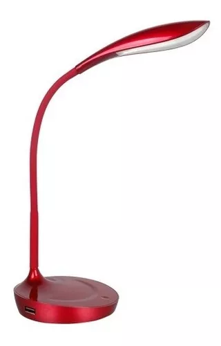 LUMINARIO LAMPARA LED DE ESCRITORIO TOUCH USB ROJO 4.5W 110-240V 480LM 65K