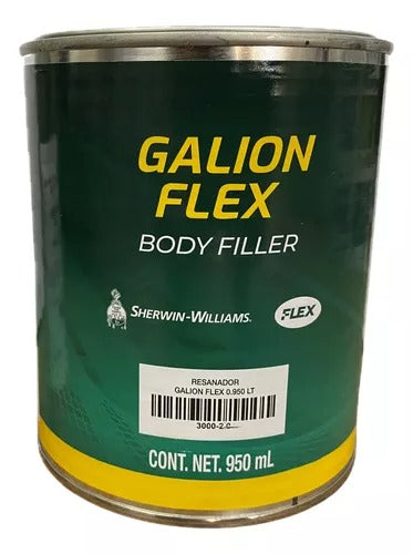 RESANADOR 950ML BODY FILLER GALION FLEX PASTA RESANADORA AUTOMOTRIZ CON CATALIZADOR F1256 FERRE 183