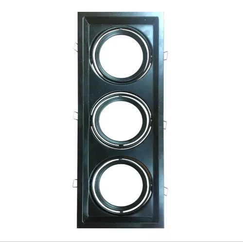 SPOT TRIPLE ARO PARA TRES LAMPARAS AR111 LED NEGRO GU10 51986