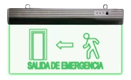 Letrero LED Salida De Emergencia Derecha Recargable 4W 90-265V