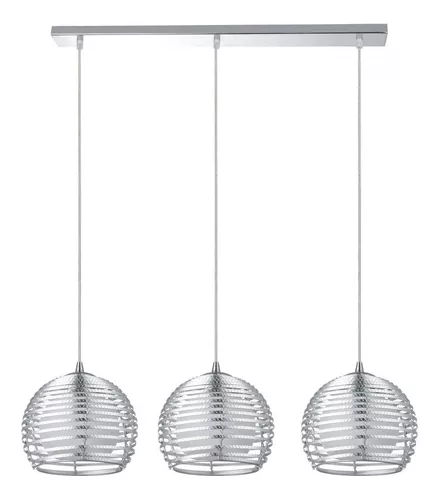 LUMINARIA COLGANTE COLOR CROMO 3X60W LISBOA
