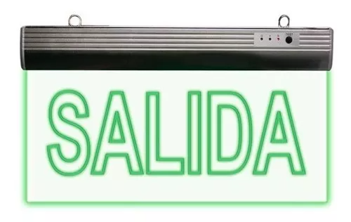 Letrero Salida De LED Recargable Emergencia 4W 90-265V
