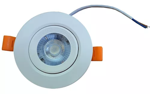 Panel Spot Base Empotrable LED Dirigible Techo Redondo 7W 127V 490LM 65K
