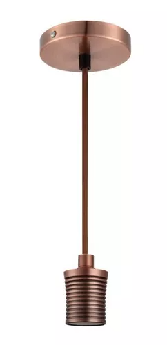 PORTALAMPARA VITANGE COLG. SATINADO ALUM. BASE E27 50x60mm. (NGR)