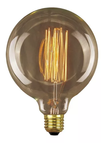 Foco Vintage Retro Edison Tipo G125 Globo Filamento 60W 1200V 23-25K E27 VAG125CF60WE27