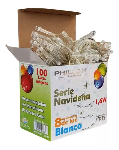 SERIE NAVIDEÑA  LUZ FRÍA 1.6W 120V 120V 2000H 50836 NAVIDAD