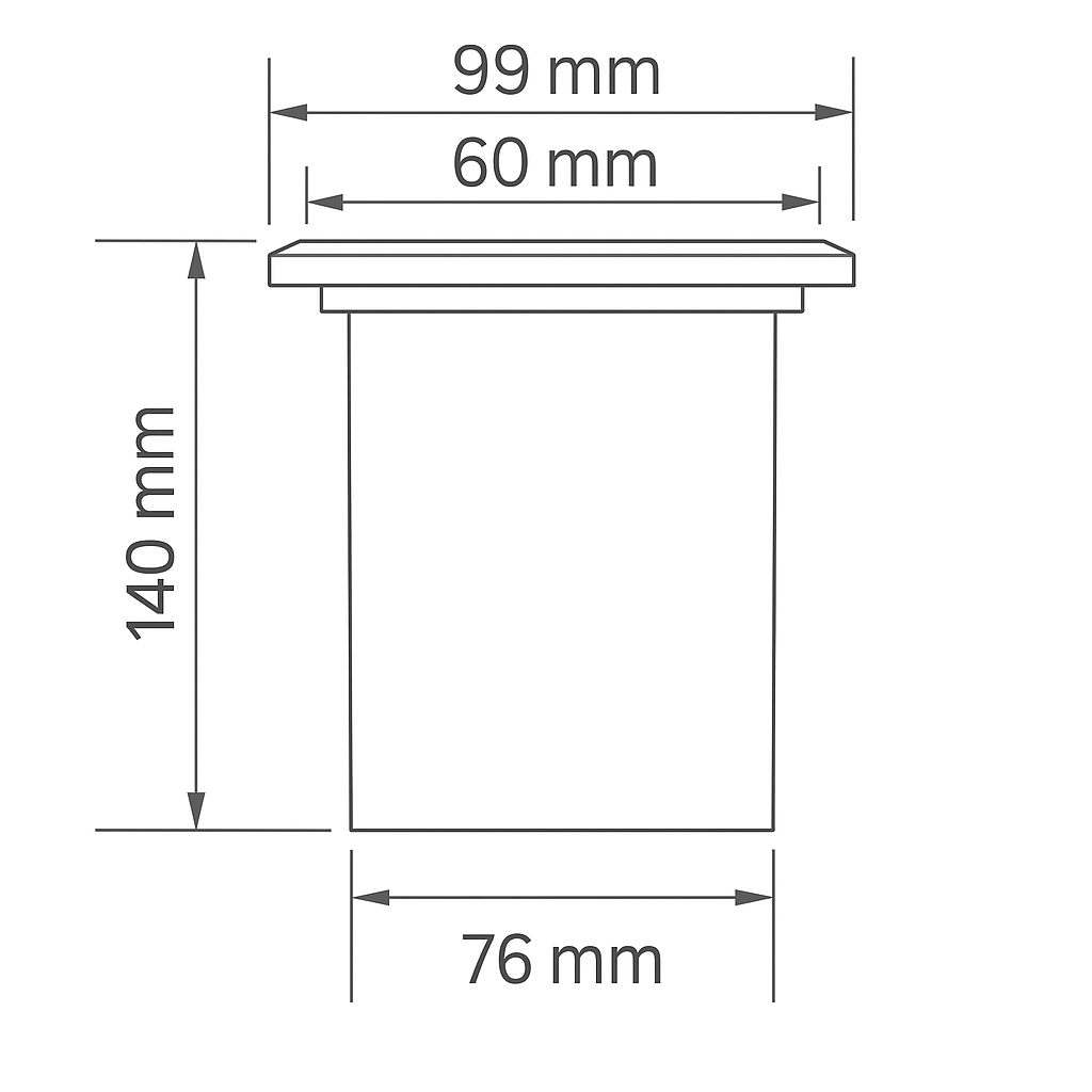 EMPOTRABLE PISO MR16 IP65 (FOCO NO INCLUIDO) GEOPOWER LE010