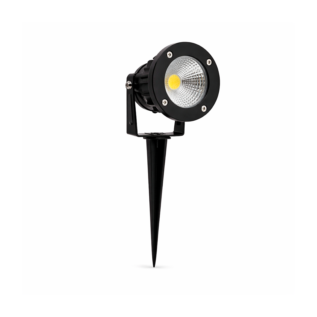 LUMINARIA LED JARDIN ESTACA NEGRO SOBREPONER 10W BLANCO FRIO ADE-305