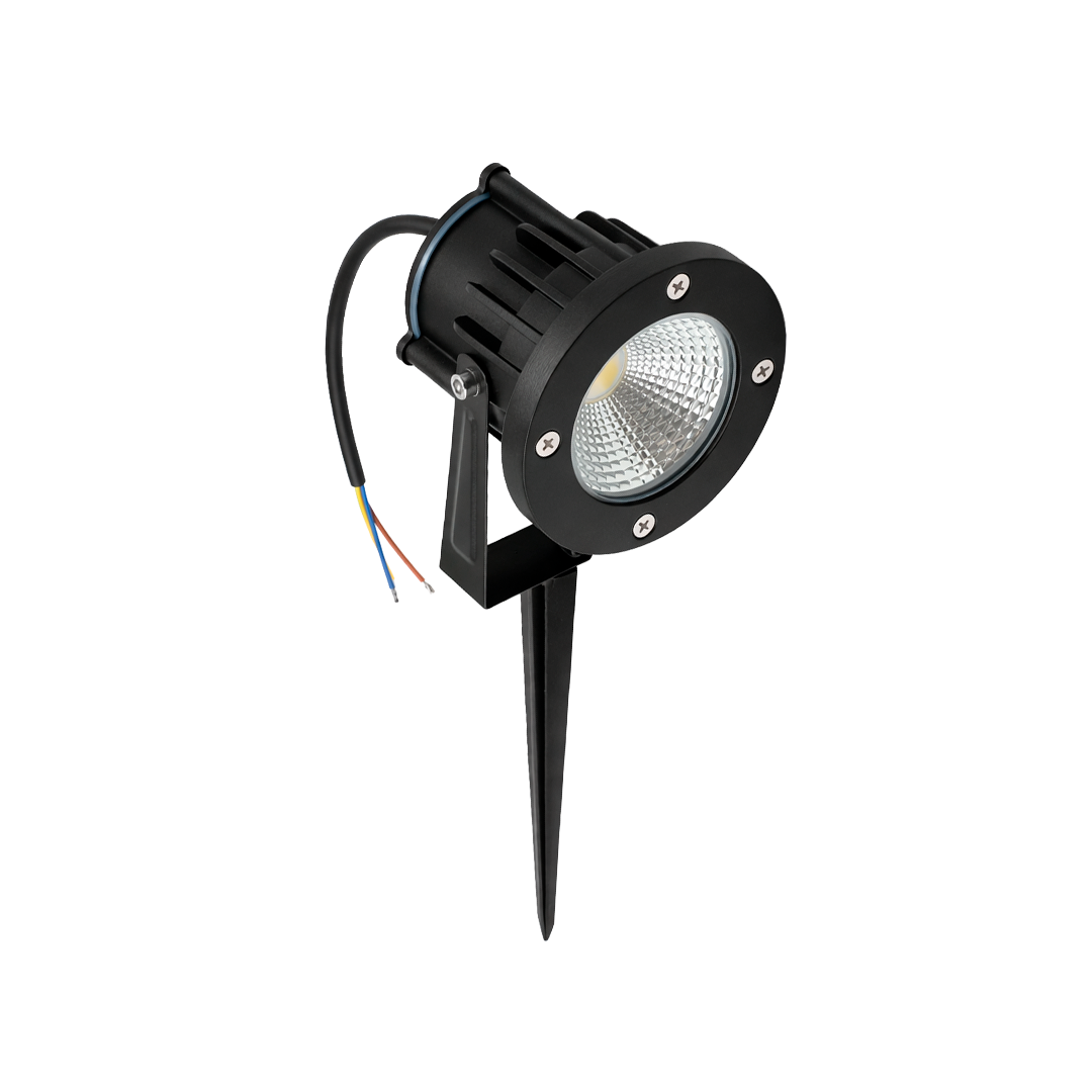 LUMINARIA LED JARDIN ESTACA NEGRO SOBREPONER 10W BLANCO FRIO ADE-305