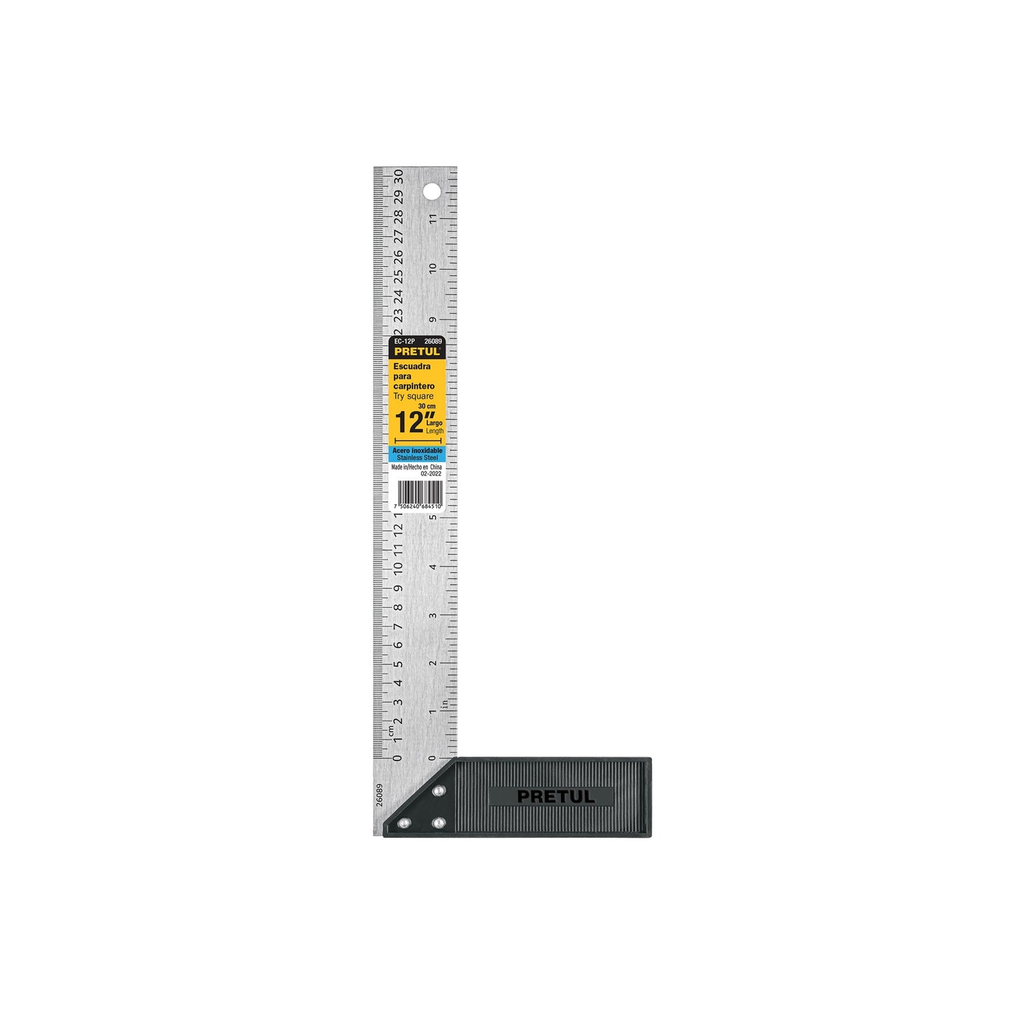 ESCUDRA CARPINTERO 12" PRETUL 26089 EC-12P