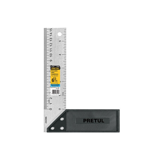ESCUADRA CARPINTERO 6" PRETUL 26086 EC-6P