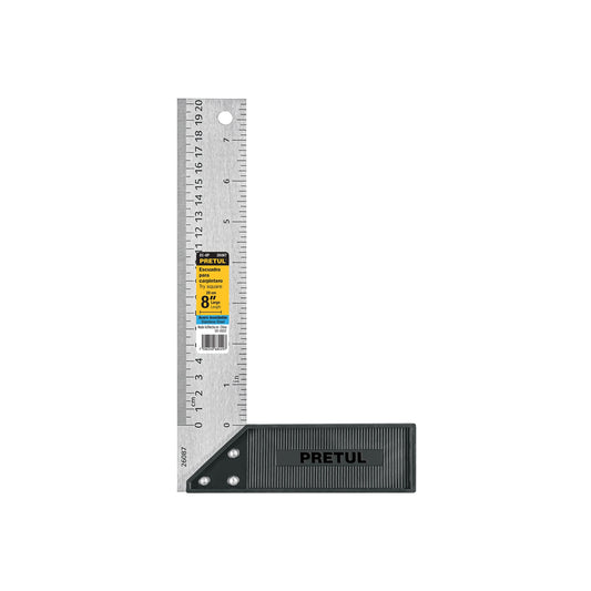 ESCUADRA CARPINTERO 8" PRETUL 26087 EC-8P