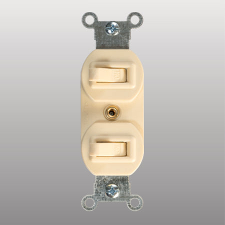 INTERRUPTOR DOBLE PARA PLACA MARFIL