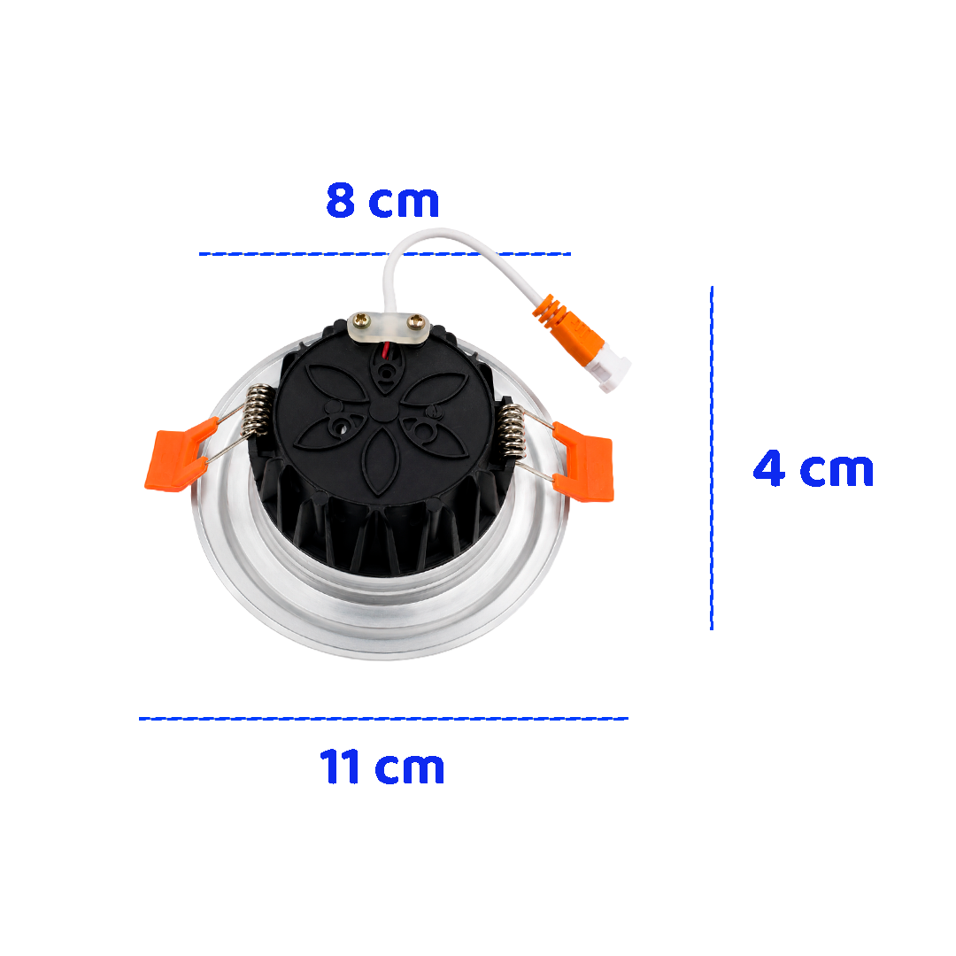 SPOT EMPOTRADO LED 9W 65K LUZ FRÍA MUNDO LÚCIDO CW9/BF