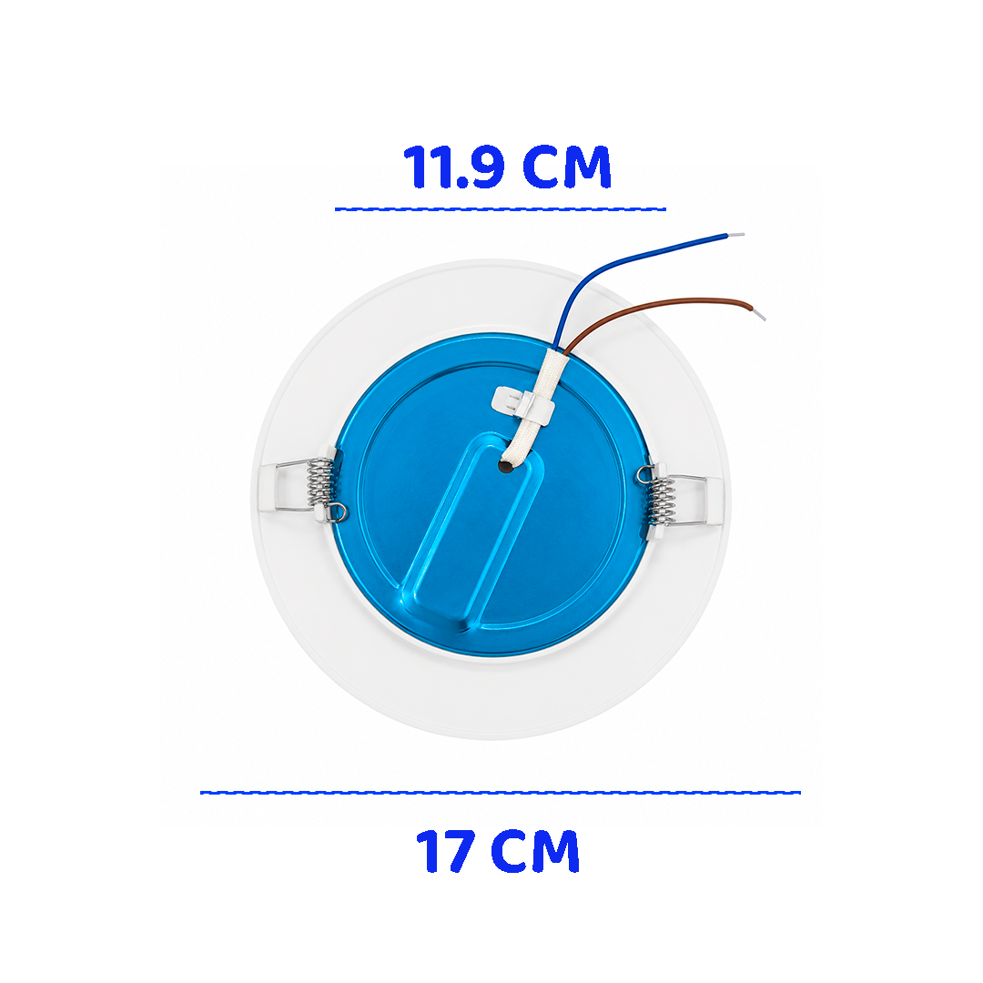PANEL LED EMPOTRABLE REDONDO SLIM LUZ CÁLIDO 12W 100-240V 550LM 35K