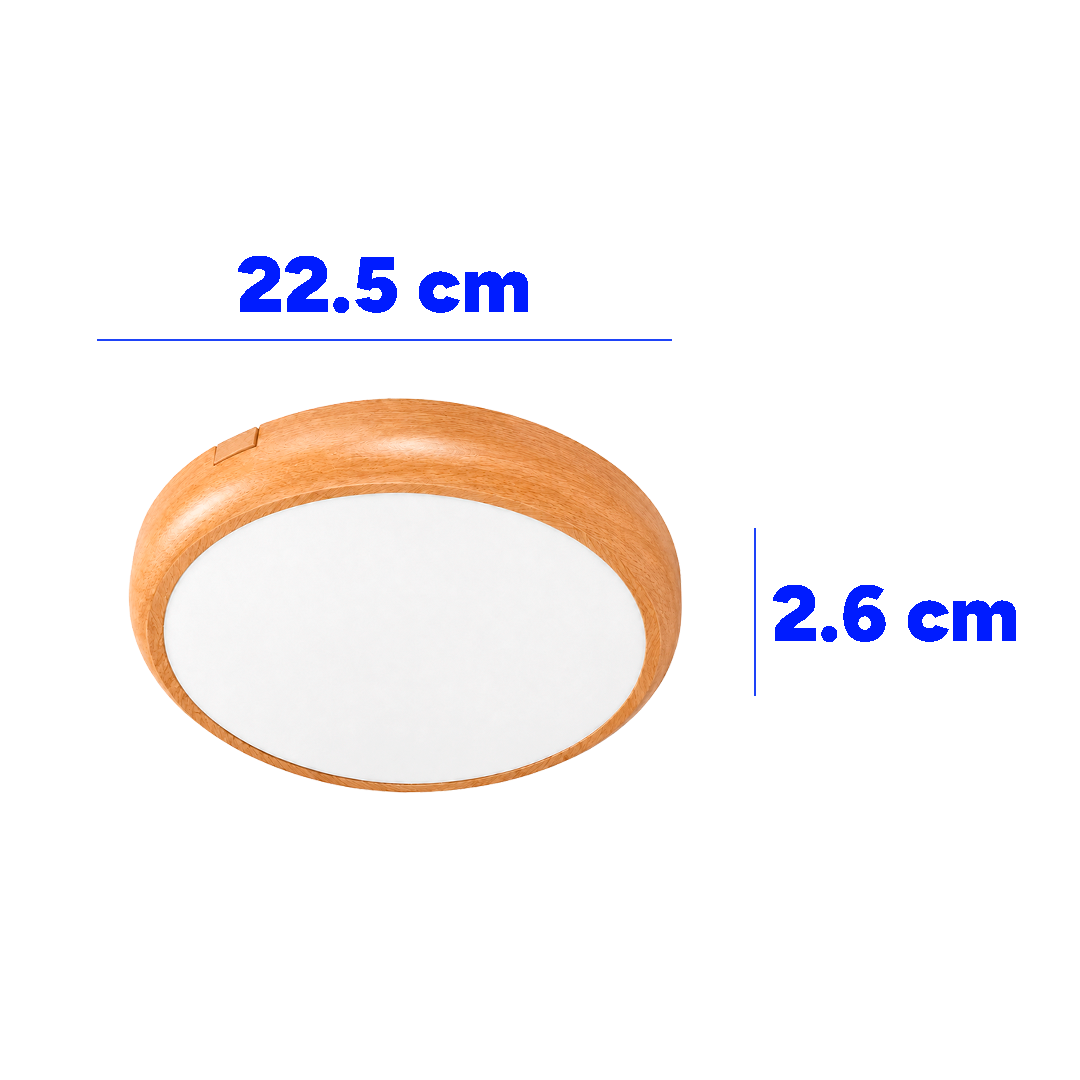 PANEL LED SOBREPONER Y EMPOTRADO AJUSTABLE MADERA 18W CCT TRIPLE TEMPERATURA LUMMI EMSMD18/MO