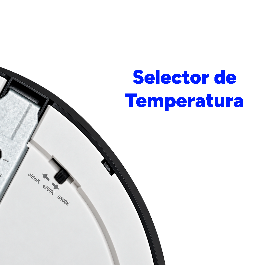 PANEL SOBREPONER Y EMPOTRADO AJUSTABLE LED 18W NEGRO CCT TRIPLE TEMPERATURA LUMMI EMSMD18/NE