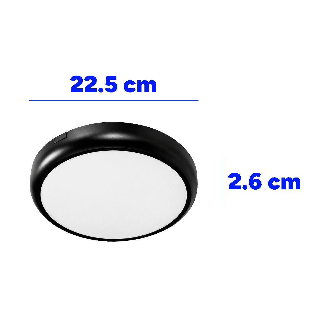 PANEL SOBREPONER Y EMPOTRADO AJUSTABLE LED 18W NEGRO CCT TRIPLE TEMPERATURA LUMMI EMSMD18/NE