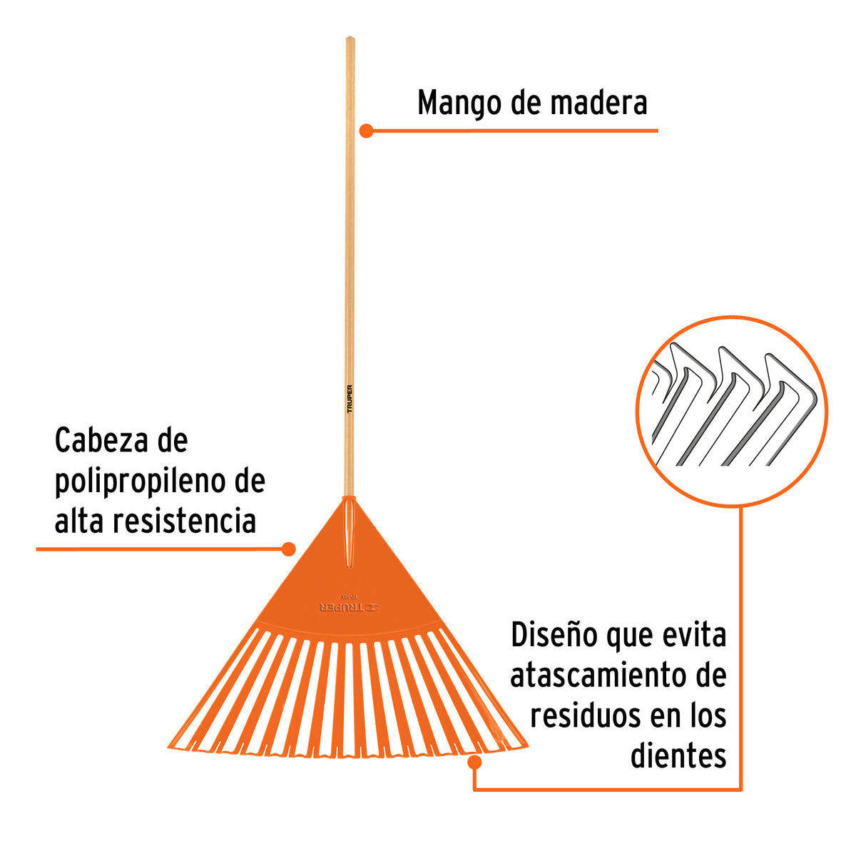 Escoba para alto volumen de hojas, TRUPER, Truper, SKU 103367 — vista 3