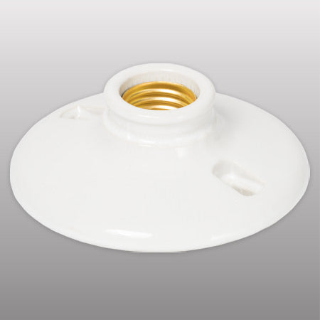 PORTALAMPARA B/REDONDA 4" E26 CERAMICA SUPPLIER EP-400C