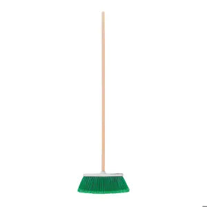 ESCOBA GRANDE CEPILLO CERDAS PVC BASTÓN DE MADERA KLINTEK 57055 ES-220C