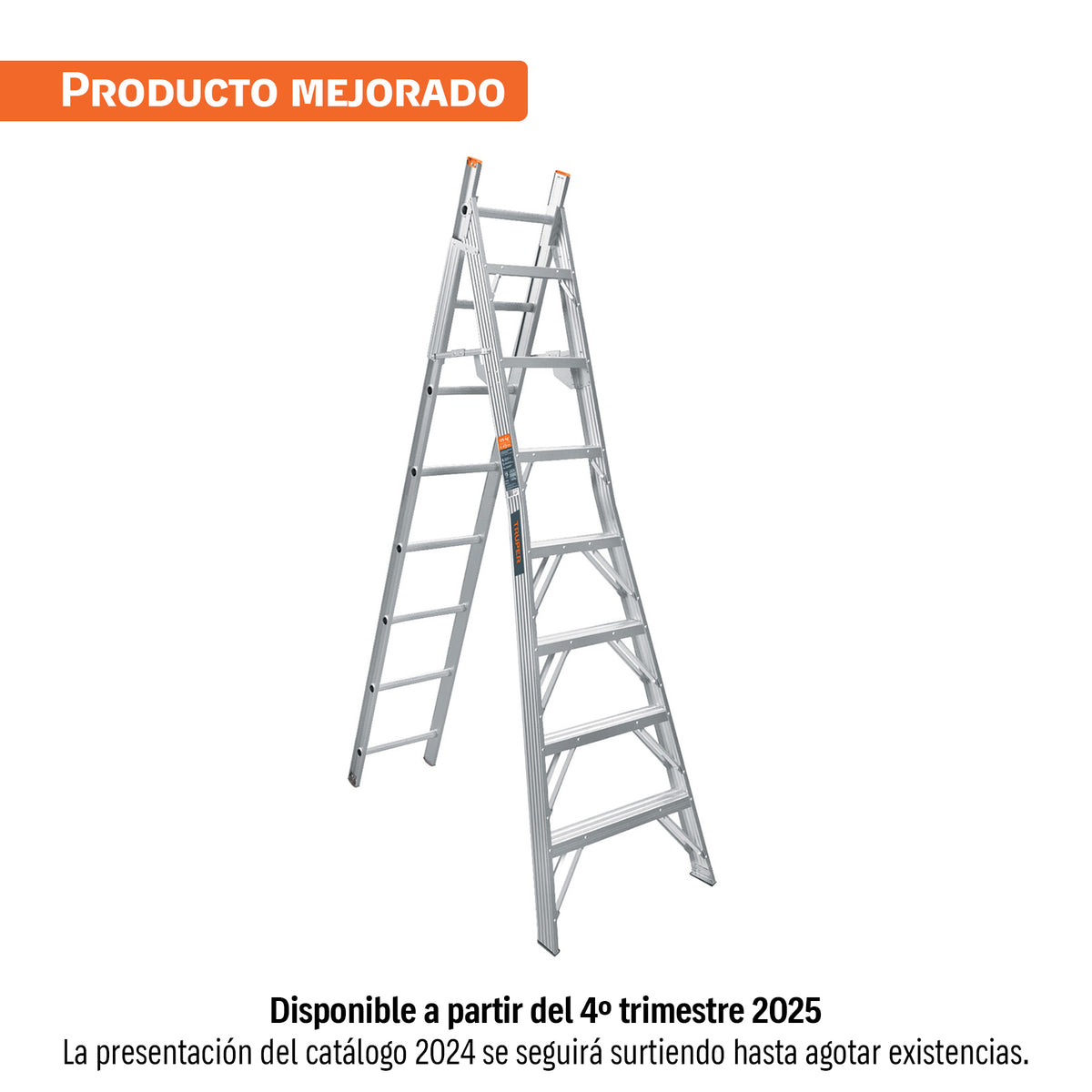 Escalera convertible tipo ll 15 escalones TRUPER — foto oficial 1