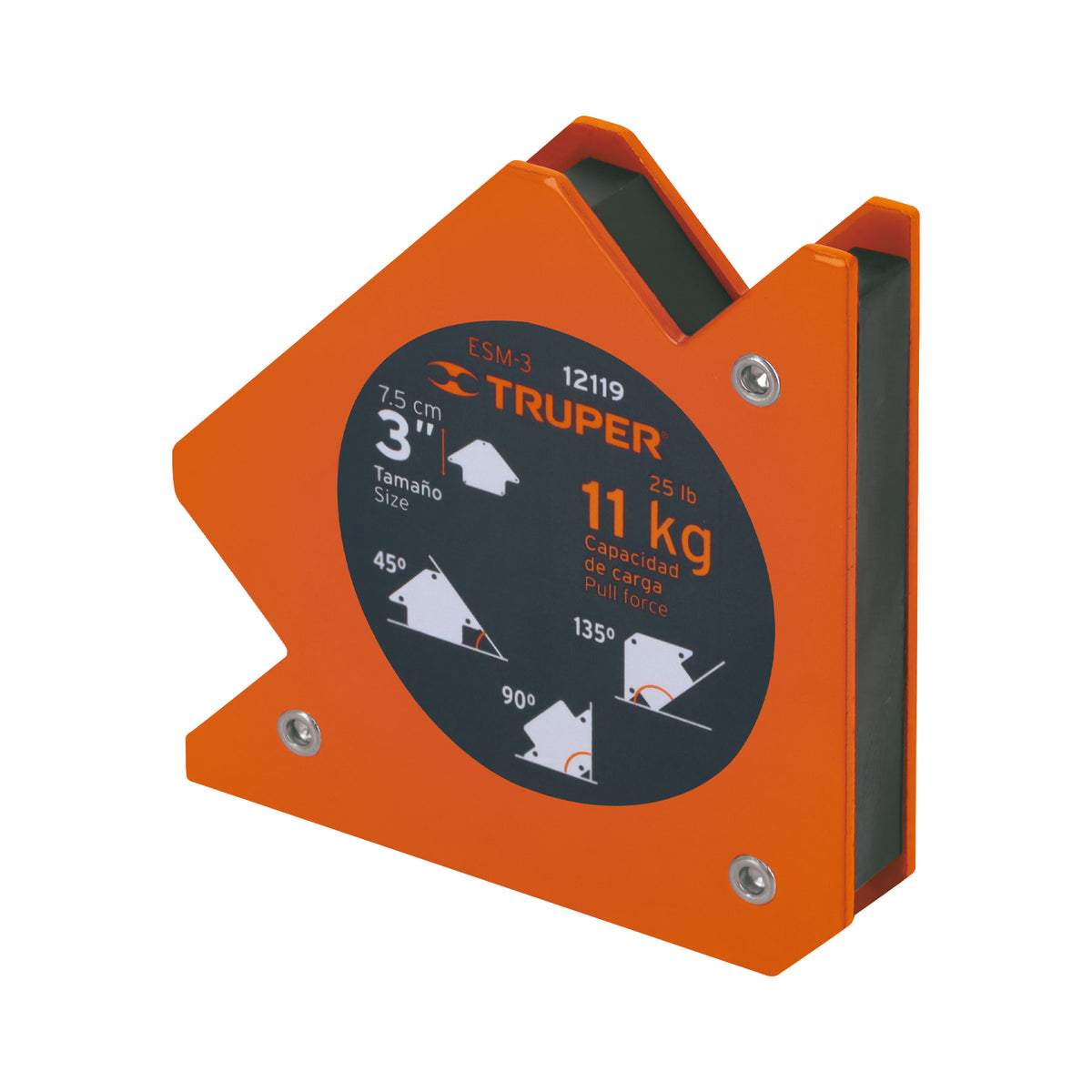 Escuadra magnética para soldar de 3', carga 11 kg, TRUPER — foto oficial 1