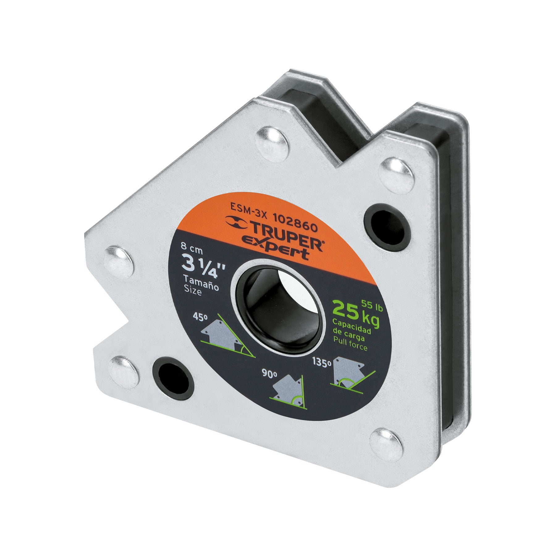 Escuadra magnética para soldar de 3-1/4' carga 25 kg, EXPERT, Expert, SKU 102860