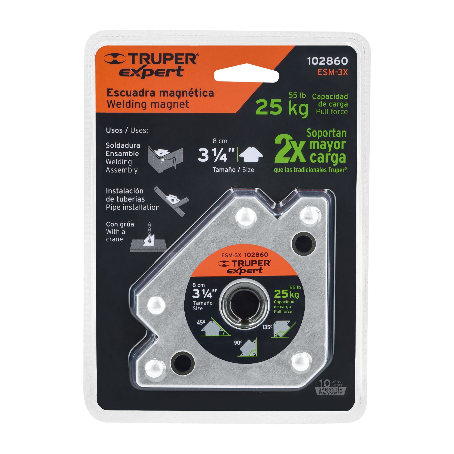 Escuadra magnética para soldar de 3-1/4' carga 25 kg, EXPERT, Expert, SKU 102860 — vista 2