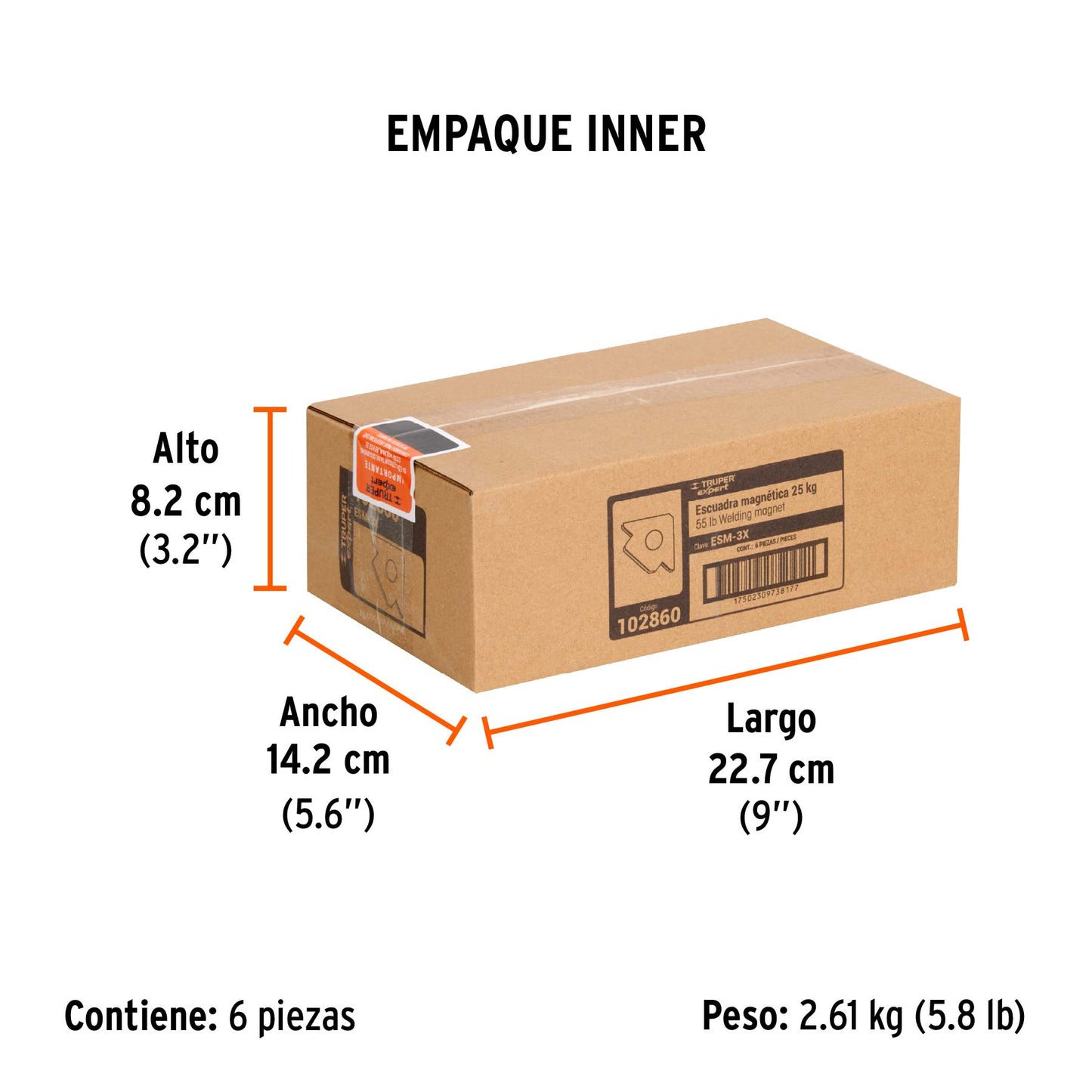 Escuadra magnética para soldar de 3-1/4' carga 25 kg, EXPERT, Expert, SKU 102860 — vista 6