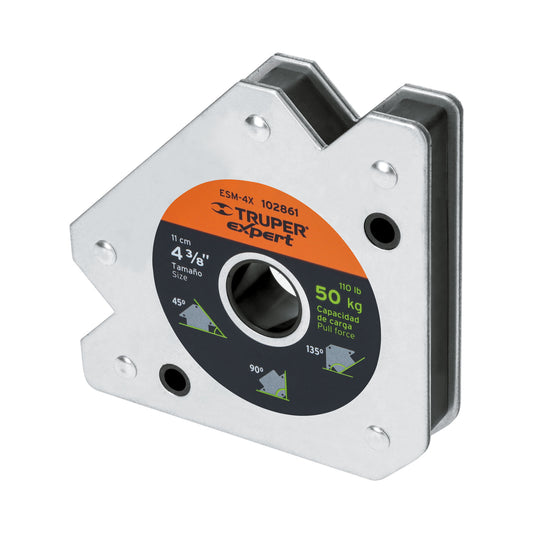 Escuadra magnética para soldar de 4-3/8' carga 50 kg, EXPERT, Expert, SKU 102861