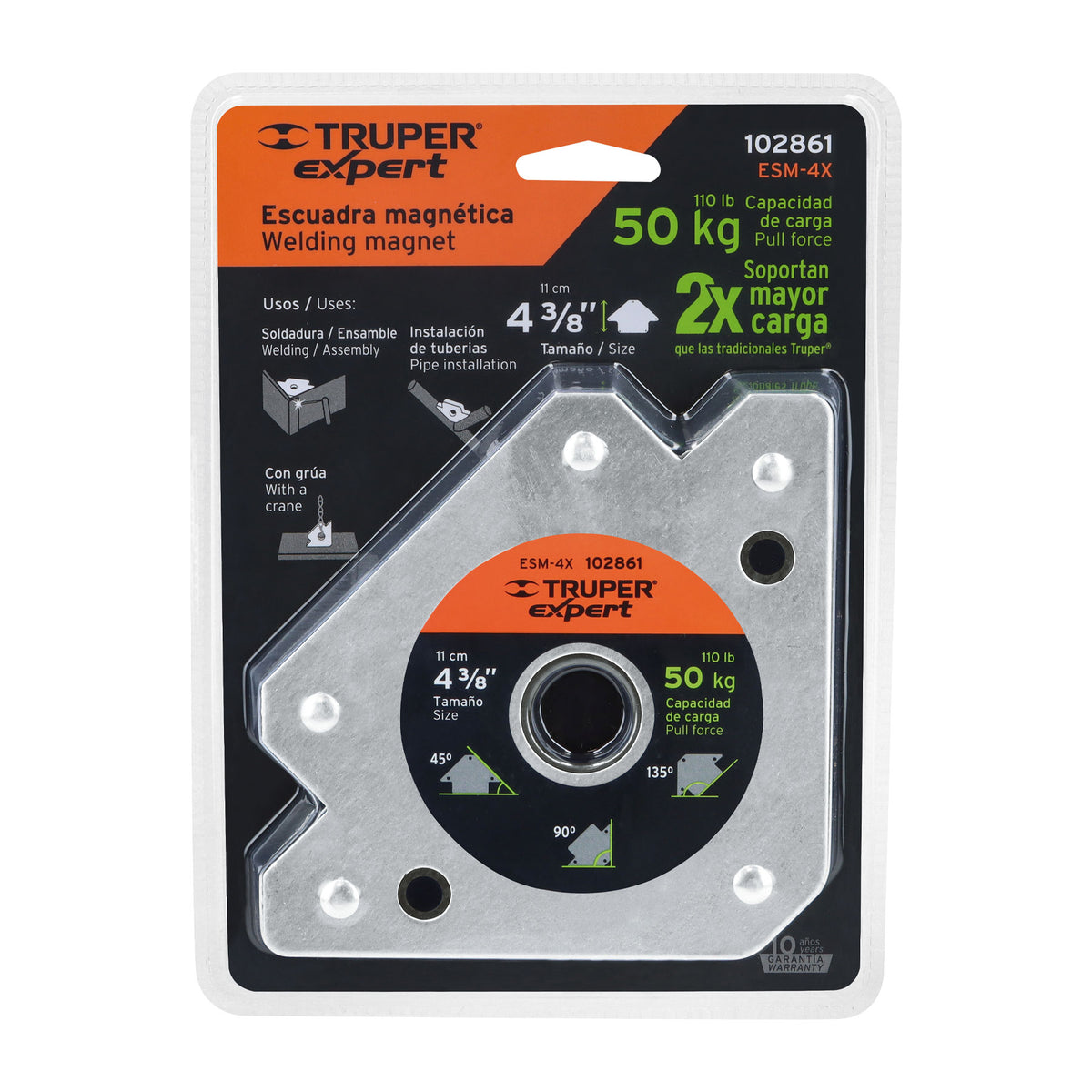 Escuadra magnética para soldar de 4-3/8' carga 50 kg, EXPERT, Expert, SKU 102861 — vista 2