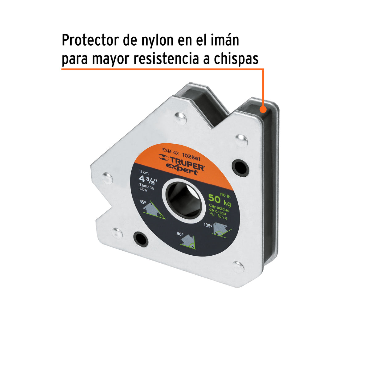 Escuadra magnética para soldar de 4-3/8' carga 50 kg, EXPERT, Expert, SKU 102861 — vista 3
