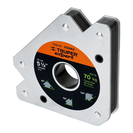 Escuadra magnética para soldar de 5-1/2' carga 70 kg, EXPERT, Expert, SKU 102862