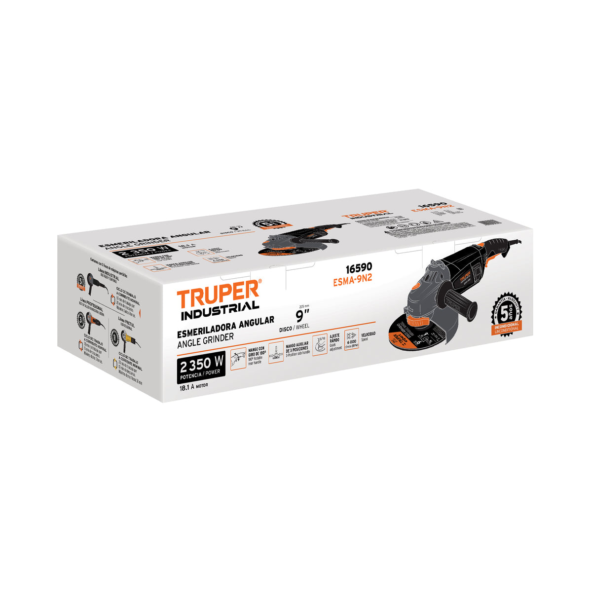 Esmeriladora angular 9' 2350W TRUPER INDUSTRIAL — foto oficial 2