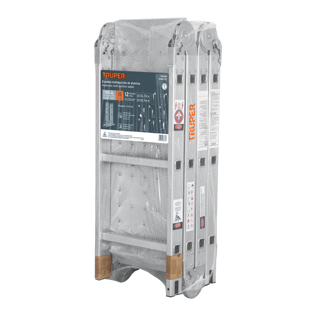 Escalera multiposición 12 peldaños, capacidad 150 kg, TRUPER, Truper, SKU 100495 — vista 2