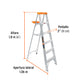 Escalera de tijera tipo ll 5 peldaños y bandeja, TRUPER, Truper, SKU 10335 — vista 4