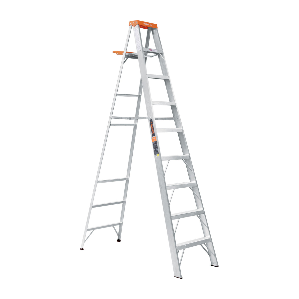 Escalera de tijera tipo ll 8 peldaños y bandeja, TRUPER, Truper, SKU 10338