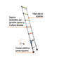Escalera telescópica, 7 peldaños, tipo II, capacidad 102kg, Truper, SKU 101903 — vista 3